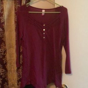 Burgundy top